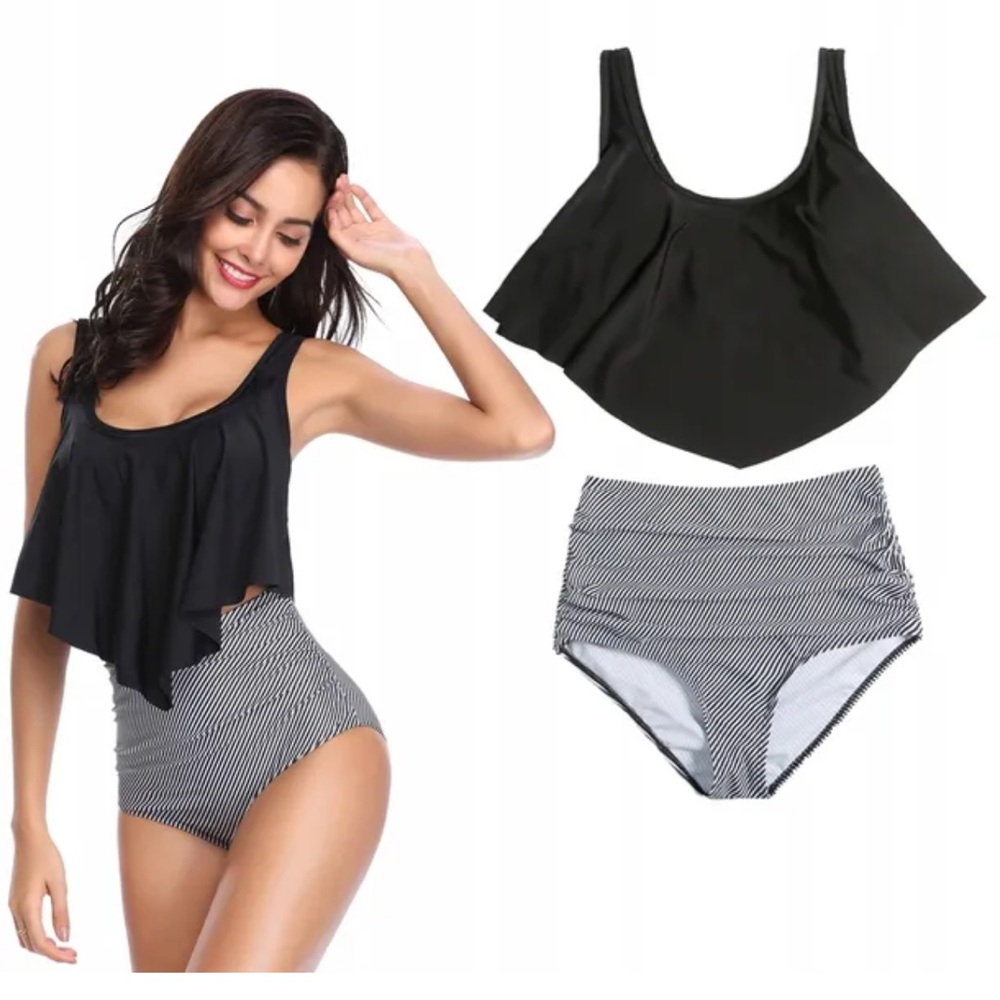 Women Halter Bikini Set High Waisted Two Piece Swimsuit NWT L